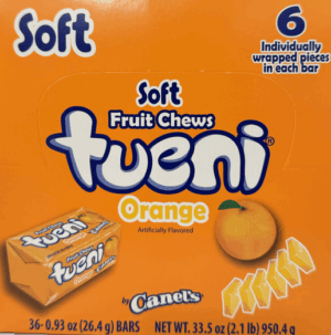 Canel's Tueni Soft Fruit Chew Squares Orange 36ct